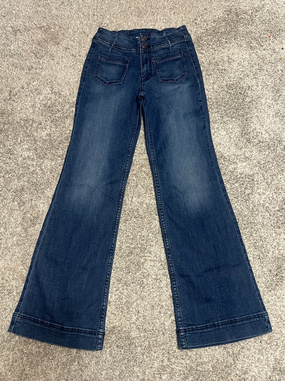 Shyanne Dark Blue High-Rise Flare Jeans